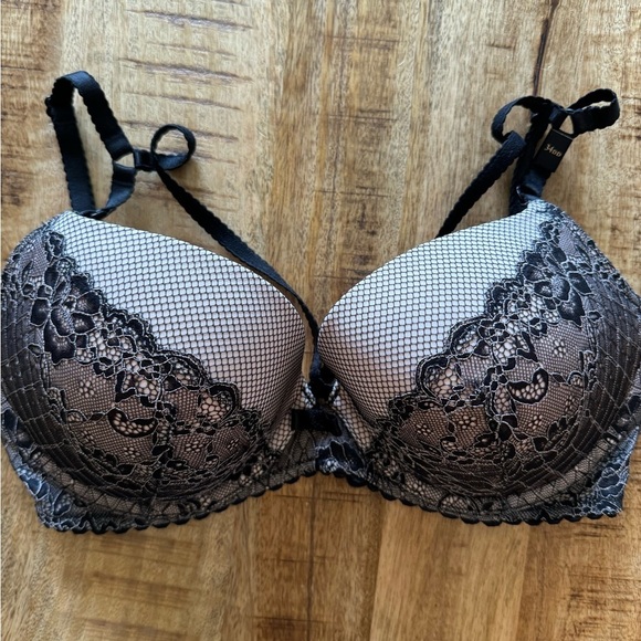 Victoria’s Secret 34DD lace boudoir bra padded push up with bands over bust NWT - Picture 1 of 11